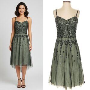 Vintage Y2K Lux Urban Outfitters Green Sequin Dark Fairycore Whimsigoth Size 5